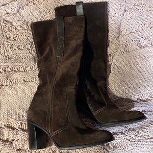 Vintage Franco Sarto brown suede boots